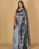Gol Pat Design Light Muga Color Saree with Black and Grey Accents Gol Pat Design Light Muga Color Saree with Black and Grey Accents