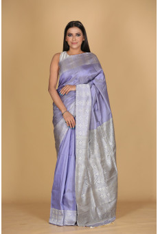 Chandramala Lilac Saree with White and Purple Design Chandramala Lilac Saree with White and Purple Design