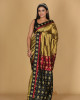 Miri Big Buta & Small Black and Red Pale Body Gold Design Saree Miri Big Buta & Small Black and Red Pale Body Gold Design Saree