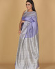 Chandramala Lilac Saree with White and Purple Design Chandramala Lilac Saree with White and Purple Design