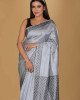 Mili Juli Gray Saree with White and Gray Design