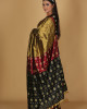 Miri Big Buta & Small Black and Red Pale Body Gold Design Saree Miri Big Buta & Small Black and Red Pale Body Gold Design Saree