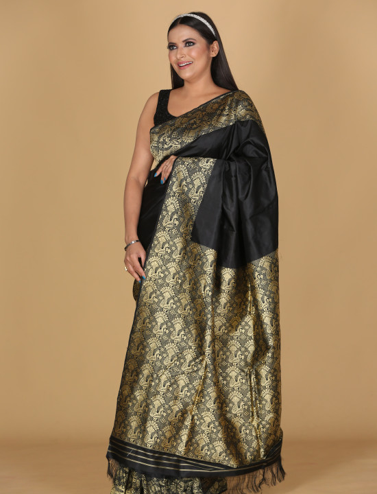 Mayur Design Black Saree