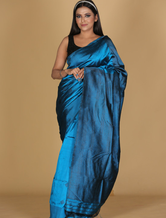 Hira Moni Design Blue Saree 