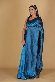 Hira Moni Design Blue Saree 
