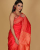 Mousumi Design Toramai Small Buta Red Saree Mousumi Design Toramai Small Buta Red Saree