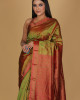 Hawali Design Mehendi Green Saree