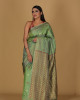 Diamond Phul Green Saree 