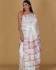 Dragon Buta White Saree