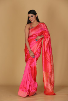 Hawali Design Magenta Pink Saree