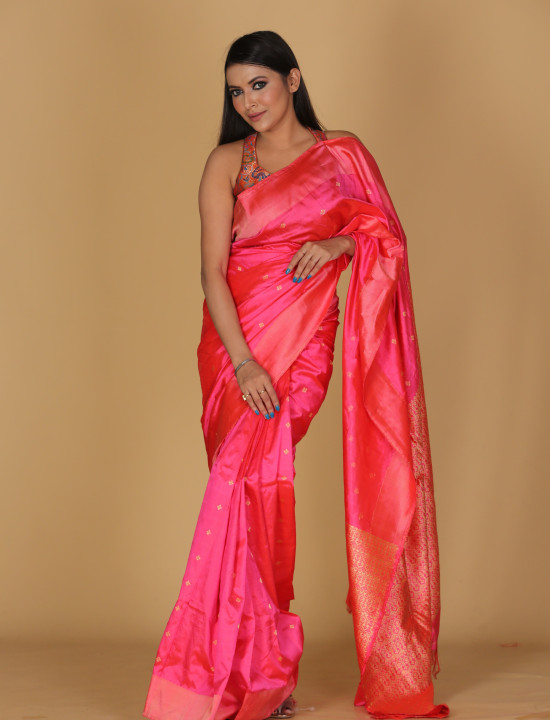 Hawali Design Magenta Pink Saree