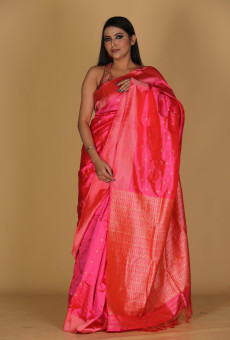 Mousumi Design Pink Saree – Madhushree signature Border
