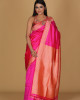 Zig Zag Light Magenta Pink Saree