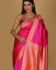 Zig Zag Light Magenta Pink Saree