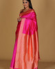 Zig Zag Light Magenta Pink Saree