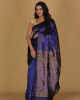 Tri Mogar Blue & Black Saree