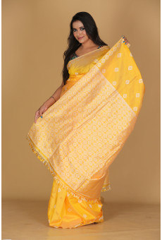 44 Diamond Golden Yellow Saree