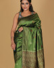 Diamond Design Bottle Green Saree – Black Base with Green Border Diamond Design Bottle Green Saree – Black Base with Green Border