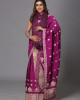 Eri Stole – Handwoven Elegance in Magenta Red