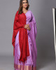 Eri Stole – Handwoven Elegance in Red