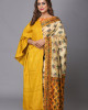 Eri Stole – Handwoven Elegance in Orange Gold