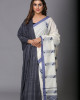 Eri Stole – Handwoven Elegance in Dark Grey