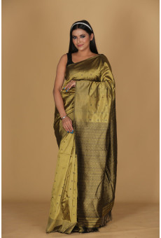 Toramai Small Buta Mausmia Buta Gold with Black Color Saree Toramai Small Buta Mausmia Buta Gold with Black Color Saree