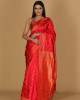 Mousumi Design Toramai Small Buta Red Saree Mousumi Design Toramai Small Buta Red Saree