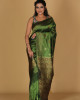 Diamond Design Bottle Green Saree – Black Base with Green Border Diamond Design Bottle Green Saree – Black Base with Green Border